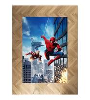 MEKTA HOME BEBEK VE ÇOCUK ODASI Iron Man ve Spider Man Desenli Halı