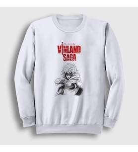 Presmono Unisex Beyaz Poster Thorfinn Anime Vinland Saga Sweatshirt 471801tt
