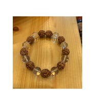 Rudraksha(rudrakşa)tohumu Ve Kristal Kuvars Bileklik