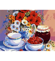 Atıştırmalık Sayılarla Boyama Seti 40x50 cm (Tuvale Gerili)