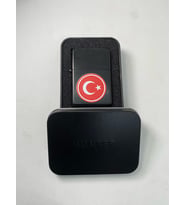 Türk Bayrağı Tasarımlı Kutulu Benzinli Çakmak (Kırmızı)