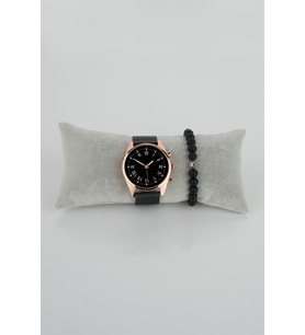STONY Sade Kadran Model 12 Dereceli Rose Gold Çerçeve Erkek Kol Saati Bileklik Hediye