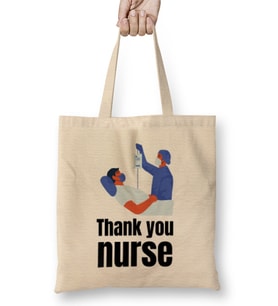 Nurses Day Bez Çanta Uzun Saplı