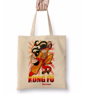 Kung Fu Kutie Bez Çanta Uzun Saplı
