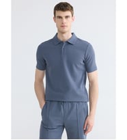 LCWAIKIKI Classic İndigo Polo Yaka Erkek Tişört