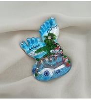 Magnet Ayak Parmak Palmiye Nazar Göz Boncuk Taşlı Mıknatıslı Buzdolabı Süsü