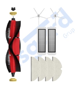 ROBOROCK  S50 – S55 –S5 MAX – S6 – S6 MAXV Uyumlu 1 Ana Fırça 2 Yan Fırça 2 Filtre 4 Mop PKT-iasgf0000682