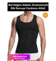 Yeni Sezon Bel Göğüs Dik Duruş Jinekomasti Toparlayıcı Erkek Extra Göbek Sıkılaştırıcı Korse Atlet