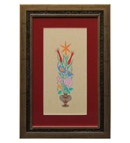 e38 EL İŞÇİLİĞİ VAZOLU BUKET 41*27 cm - 1812
