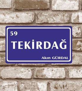 Kişiye Özel Metal Plaka Tekirdağ 59 Retro Poster (29X15)