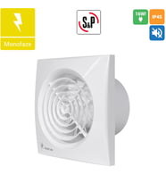 Soler & Palau Silent 200 CRZ Timer  120mm m³/h 180 dB 33 Sessiz Tasarruflu Ortam Havalandırma Fanı AGMair agm