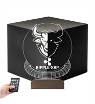 Luvivia Crypto Ripple Xrp Coin Kripto Finans 3D Lamba - Masa Gece Lambası
