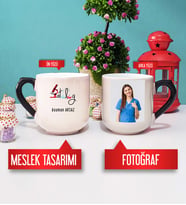Patolog Kupa Bardak Oval Sihirli Fotoğraflı