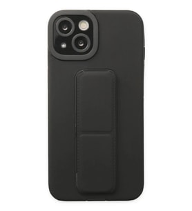 Mey İthalat® iPhone 14 Plus Kılıf Mega Standlı Silikon - Siyah