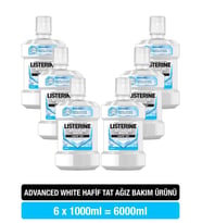 Listerine Advanced White Ağız Bakım Suyu 1000 ml x6