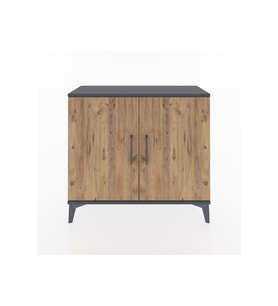 Arges Şifonyer 2 Raflı 2 Kapaklı 88x30x80 Antrasit-Çam
