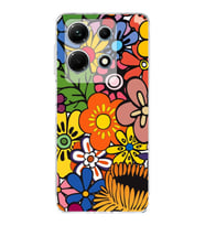 PrintiFy İnfinix Note 30 ile Uyumlu Retro Color 2  Kamera Korumalı Şeffaf  Kılıf
