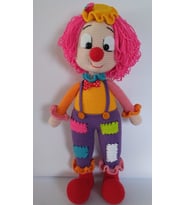 Yamalı Şirin Palyaço Amigurumi Organik Oyuncak