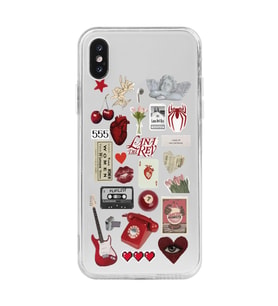 Iphone XSMAX Uyumlu Lana Del Rey Sticker Tasarımlı Şeffaf Telefon Kılıfı