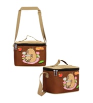 Capybara İlkokul Termal Beslenme Çantası – Bej & Kahverengi 23 × 15 × 16