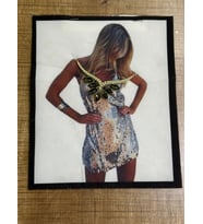 24X20 CM TAŞLI KADIN GÖRSEL APLİKE ARMA YAMA