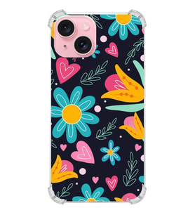 PrintiFy Apple iPhone 15 Plus Uyumlu Retro Color 1 Baskılı Şeffaf Köşe Korumalı Antişok Kılıf