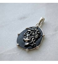 Gümüş Başak Burç Kolye Ucu Mat 925 Ayar Gümüş Başak Figürlü Unisex Kolye Ucu