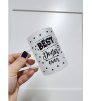 Doktorlar İçin Siyah Puantiyeli Best Doctor Ever Yazılı Buzlu Cam Çay Fincanı
