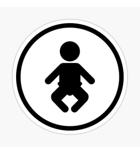 Arabada Bebek Var Sticker oto Yapıştırma Etiket 18cm MD2