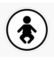 Arabada Bebek Var Sticker oto Yapıştırma Etiket 18cm MD2