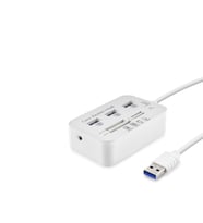 Usb 3.0 Hub Kart Okuyucu 7 Port 5 Gbps Beyaz HDX7028