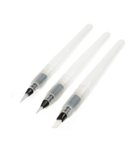 Ollyart Su Hazneli Fırça 3 Boy Set (Waterbrush) 
