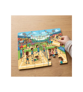 Voleybol Sporu Tasarımlı 24 Parça Ahşap Çocuk Puzzle