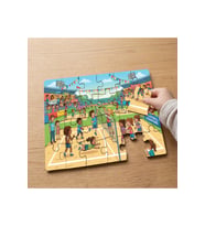Voleybol Sporu Tasarımlı 24 Parça Ahşap Çocuk Puzzle