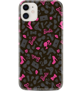 Apple iPhone 11 12 13 Mini Kılıf Desemli Silikon Barbie and Shoes 1413