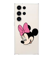 Samsung Galaxy S23 Ultra  Kamera korumalı Kapak Minnie Mouse Tasarımlı  Şeffaf Kılıf