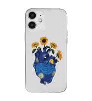Iphone 12 Uyumlu Vincent Van Gogh Kalp Tasarımlı Şeffaf Telefon Kılıfı