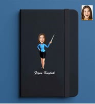 Kişiye Özel Kadın Model 13x21 Siyah Defter-41