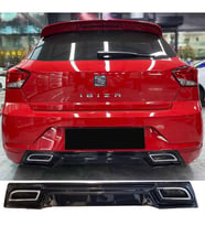 Seat İbiza Mk5 Difüzör Difizör Plastik Parlak Siyah Egzoz Görünüm 2017-2023 Arka-bodykit-ek-karlık