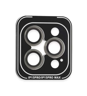 iPhone 15 Pro Max PVD Metal Kamera Lens - Gri