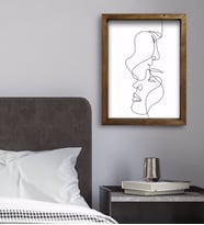BK Gift Yatak Odası Konseptli Doğal Masif Ahşap Çerçeveli Tablo 45x65cm-15