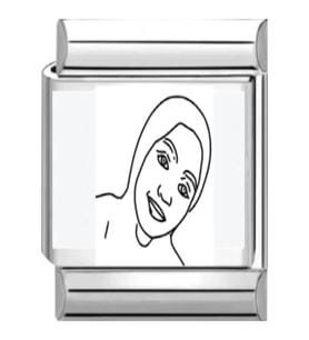 İtalyan Charm Bileklik Fotoğraf Baskılı 1 Adet Charm Bileklik Değildir 1 Adet Charmdir (Çok Renkli)