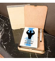 Fitness Antrenörü Ahşap Kutulu Defter Kalem Set 002