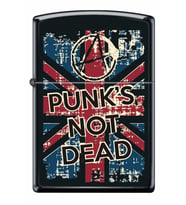 Zippo Çakmak Punks Not Dead Poster Black Matte