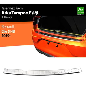 Renault Clio Uyumlu 5 Krom Arka Tampon Eşiği 2019 Ve Üzeri