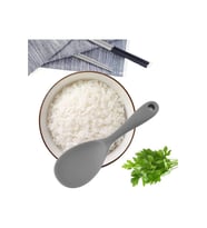 İvory silikon geniş pilav kaşığı (22.5cm) gri