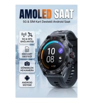 5G SIM Kartlı Android Akıllı Saat – Döner HD Kamera, AMOLED Ekran, GPS ve Wi-Fi