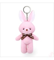 Pelüş Tavşan Anahtarlık, 15 cm x 8 cm - Pembe