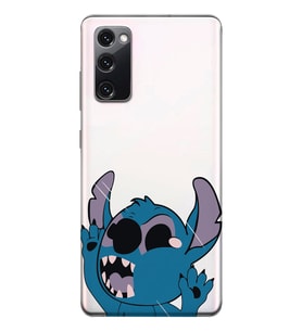 Samsung Galaxy S20 FE Uyumlu Stitch Desenli Şeffaf Telefon Kılıfı
