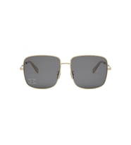 Celine CL40284U 30A Kadın Güneş Gözlüğü - Oversize Kare Form Altın Metal Çerçeveli Füme Camlı